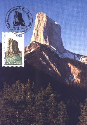 Carte-maximum : le Mont Aiguille, variante 1 - Isere - Rhone-Alpes - France (28 k)