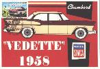 Carte-maximum : voiture ancienne - Simca Chambord (27 k)