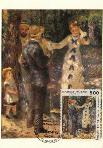 Carte-maximum : � la balancoire �, tableau d'Auguste RENOIR (42 k)