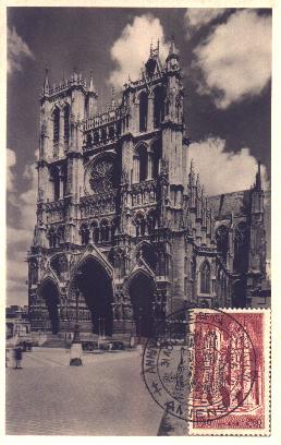 Carte-maximum : la cathedrale Notre-Dame d'Amiens - Somme - Picardie - France (25 k)